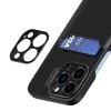 iPhone 14 Pro Max Leather Stand tok kártyatartóval fekete - 3. kép