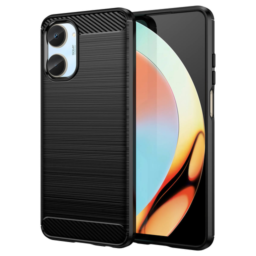 Realme 10 Carbon szénszál mintájú TPU tok fekete Realme 10 Carbon szénszál mintájú TPU tok fekete