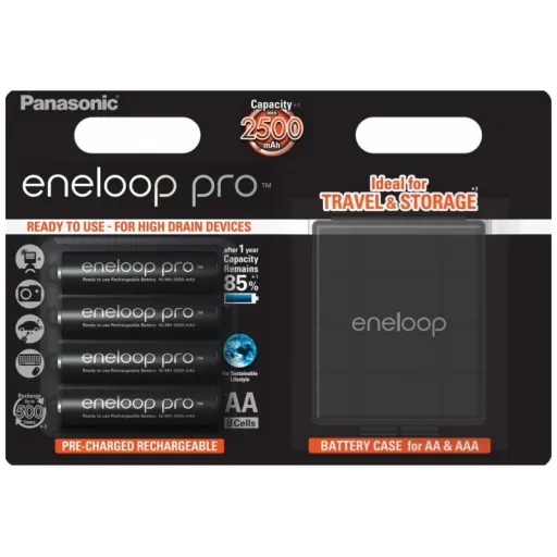 Panasonic Eneloop PRO R6/AA 2500mAh akkumulátor - 4 db bliszter + doboz