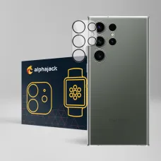 Ochranné sklo na objektív fotoaparátu Samsung Galaxy S23 / S23 Plus Alphajack 1ks Ochranné sklo na objektív fotoaparátu Samsung Galaxy S23 / S23 Plus Alphajack 1ks