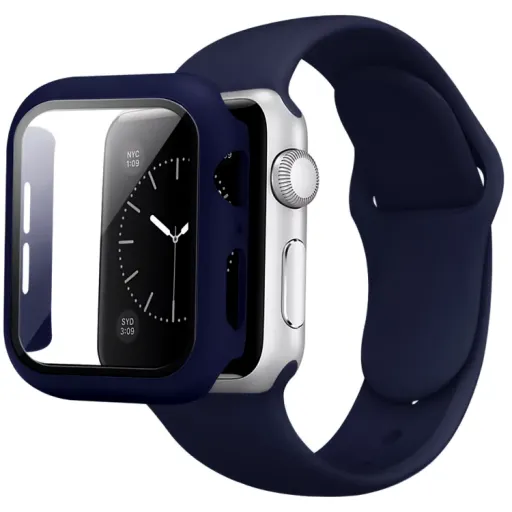 Apple Watch Ultra 49mm szilikon óraszíj és tok sötétkék Apple Watch Ultra 49mm szilikon óraszíj és tok sötétkék