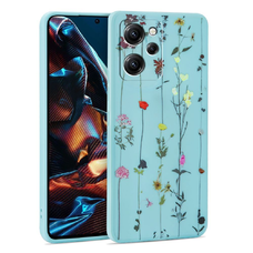 Xiaomi Poco X5 Pro 5G Tech-Protect Mood tok virágkert mintás kék