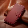 Samsung Galaxy A34 5G mágneses PU bőr fliptok kártyatartóval piros Alphajack - 0. kép