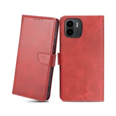 Xiaomi Redmi A1 magnetické PU kožené flip puzdro s držiakom na karty červené Alphajack Xiaomi Redmi A1 magnetické PU kožené flip puzdro s držiakom na karty červené Alphajack