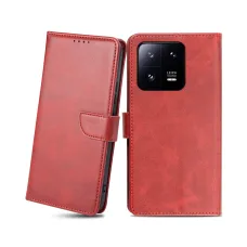 Xiaomi 13 Pro magnetické PU kožené puzdro s držiakom na karty červené Alphajack Xiaomi 13 Pro magnetické PU kožené puzdro s držiakom na karty červené Alphajack