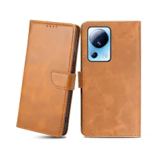 Svetlohnedé magnetické PU kožené flip puzdro Xiaomi 13 Lite s držiakom na karty Alphajack Svetlohnedé magnetické PU kožené flip puzdro Xiaomi 13 Lite s držiakom na karty Alphajack