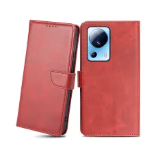 Xiaomi 13 Lite magnetické PU kožené puzdro s držiakom na karty červené Alphajack Xiaomi 13 Lite magnetické PU kožené puzdro s držiakom na karty červené Alphajack