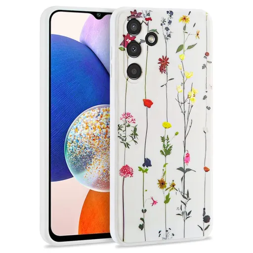 Samsung Galaxy A54 5G Tech-Protect Mood tok virágkert mintás fehér Samsung Galaxy A54 5G Tech-Protect Mood tok virágkert mintás fehér