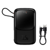 Baseus Qpow Pro Powerbank 10000mAh USB + TYP C - PD 22,5W Type C kábellel fekete - 4. kép