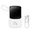 Baseus Qpow Pro Powerbank 10000mAh USB + TYP C - PD 22,5W Type C kábellel fehér - 0. kép