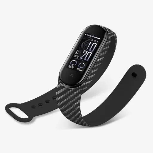 Xiaomi Mi Band 6/5 Carbon szíj fekete