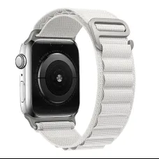 Apple Watch 42/44/45/49 mm Nylon óraszíj design 2 fehér