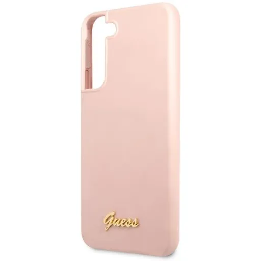 Samsung Galaxy S23 Guess GUHCS23SLSLMGPP Metal Logo Script tok pink