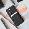 Samsung Galaxy A34 5G Card Case Szilikon tok hátlapi kártyatartóval fekete - 0. kép