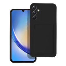 Samsung Galaxy A34 5G Card Case Szilikon tok hátlapi kártyatartóval fekete