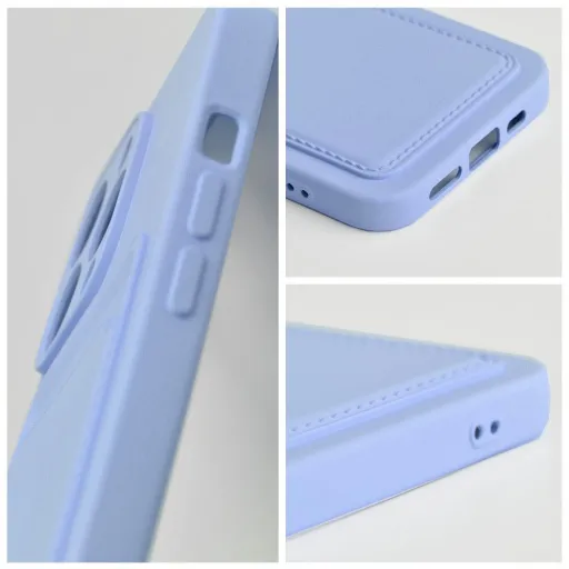 Samsung Galaxy A54 5G Card Case Szilikon tok hátlapi kártyatartóval lila