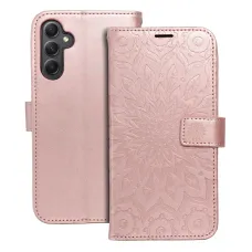 Samsung Galaxy A34 5G Forcell MEZZO mandala mintás fliptok rózsa arany