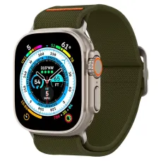 Apple Watch 4/5/6/7/8/9/SE/Ultra (42/44/45/49 mm) Spigen Fit Lite óraszíj khaki