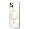 iPhone 14 Guess BUGUHMP14SHMEACSH Marble MagSafe kompatibilis hátlap + vezeték nélküli töltő fehér - 0. kép