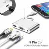 3 az 1-ben Lightning - HDMI + VGA + 3.5mm audio elosztó adapter - 1. kép