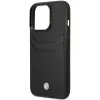 iPhone 14 Pro BMW BMHCP14L22RSEPK Leather Card Slot tok fekete - 1. kép