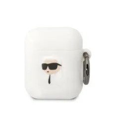 Airpods 1/2 Karl Lagerfeld KLA2RUNIKH 3D Karl Head szilikon tok fehér