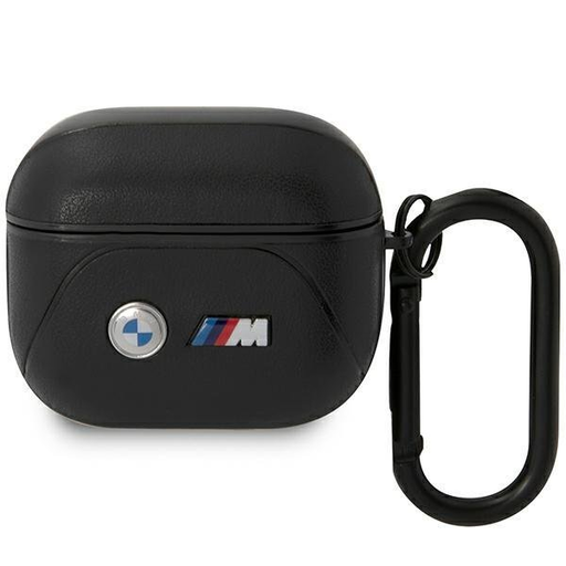 AirPods 3 BMW BMA322PVTK Leather Curved Line tok fekete AirPods 3 BMW BMA322PVTK Leather Curved Line tok fekete