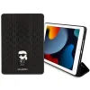 iPad 10.9'' Karl Lagerfeld KLFC11SAKHPKK Saffiano Monogram Ikonik Folio Magnet Allover tok fekete - 0. kép