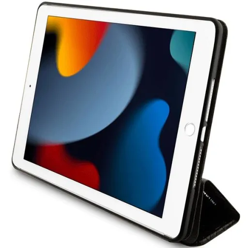 iPad 10.9'' Karl Lagerfeld KLFC11SAKHPKK Saffiano Monogram Ikonik Folio Magnet Allover tok fekete