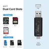ROCKETEK 3 az 1-ben USB-A, USB Type-C, Micro USB kártyaolvasó SD, micro SD fekete (RT-CR11) - 0. kép