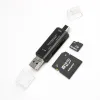 ROCKETEK 3 az 1-ben USB-A, USB Type-C, Micro USB kártyaolvasó SD, micro SD fekete (RT-CR11) - 4. kép