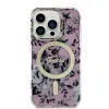 iPhone 14 Pro Guess PC/TPU Flowers IML MagSafe kompatibilis tok rózsaszín (GUHMP14LHCFWSP) - 3. kép