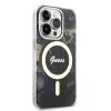 iPhone 14 Pro Guess Marble IML MagSafe kompatibilis tok fekete (GUHMP14LHTMRSK) - 3. kép