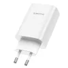 Borofone BN10 SunLight fali töltő adapter USB + Type C QC 3.0 PD 65W fehér - 4. kép