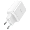 Borofone BN9 Reacher hálózati töltő adapter 2xType C QC 3.0 PD 35W fehér - 2. kép
