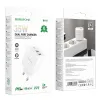 Borofone BN9 Reacher hálózati töltő adapter 2xType C QC 3.0 PD 35W fehér - 4. kép