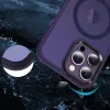 iPhone 13 Pro MagSafe-kompatibilis áttetsző matt tok sötétlila Alphajack - 1. kép