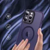 iPhone 13 Pro MagSafe-kompatibilis áttetsző matt tok sötétlila Alphajack - 4. kép
