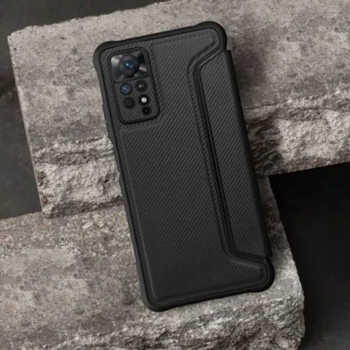 Xiaomi Redmi 9AT/9A RAZOR fliptok fekete ütésálló