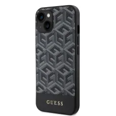 iPhone 14 Guess PU G Cube MagSafe kompatibilis tok fekete