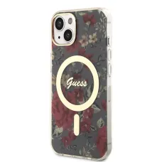 iPhone 14 Guess PC/TPU Flowers IML MagSafe kompatibilis tok (GUHMP14SHCFWSA)