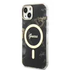 iPhone 14 Guess Marble IML MagSafe kompatibilis tok fekete (GUHMP14SHTMRSK)