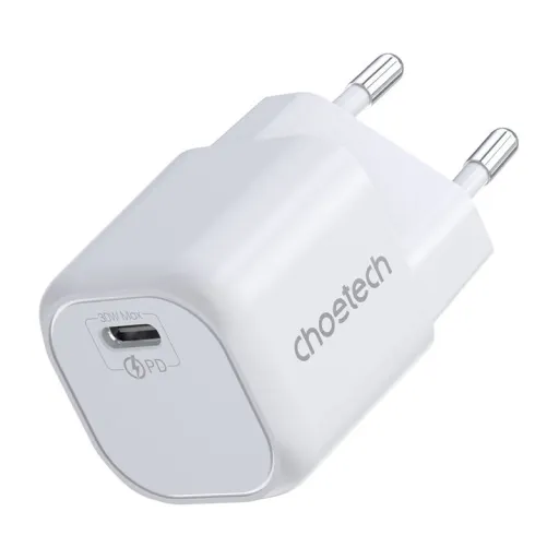 Choetech PD5007 USB-C PD hálózati töltő adapter 30W (fehér)