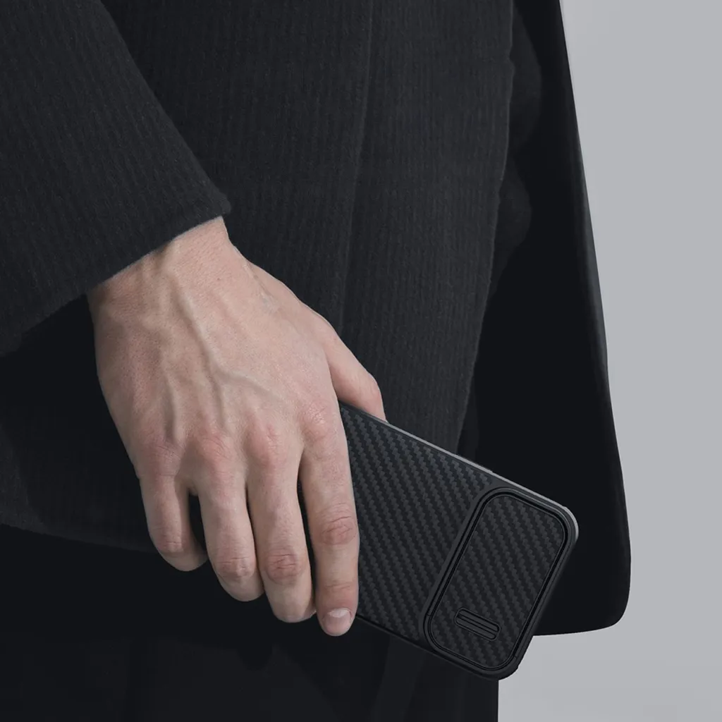 iPhone 14 Pro Max Nillkin Synthetic Fiber S tok fekete - 12