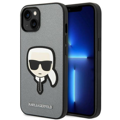 iPhone 14 Karl Lagerfeld Saffiano Head Patch telefontok ezüst (KLHCP14SSAPKHG) iPhone 14 Karl Lagerfeld Saffiano Head Patch telefontok ezüst (KLHCP14SSAPKHG)