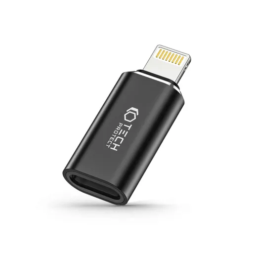 Tech-Protect Ultraboost Lightning - Type C adapter fekete