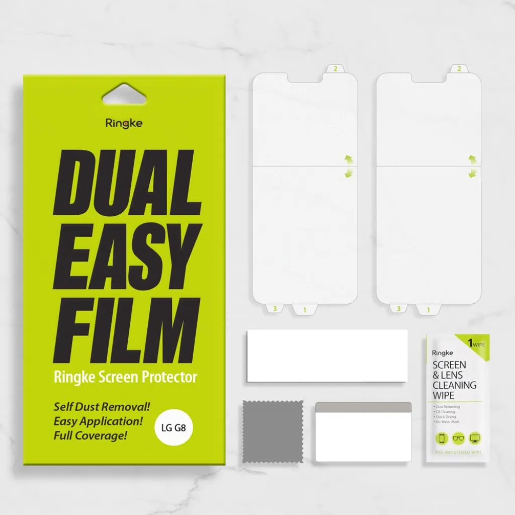 Ringke Dual Easy 2x kijelzővédő PET fólia LG G8 ThinQ - 9