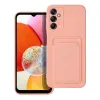 Samsung Galaxy A14 4G/A14 5G Card Case Szilikon tok hátlapi kártyatartóval rózsaszín - 0. kép