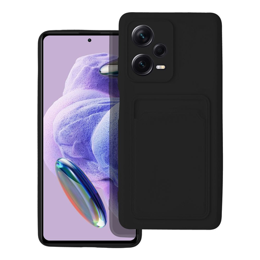 Xiaomi Redmi Note 12 Pro Plus 5G Card Case Szilikon tok hátlapi kártyatartóval fekete Xiaomi Redmi Note 12 Pro Plus 5G Card Case Szilikon tok hátlapi kártyatartóval fekete