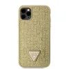 iPhone 11 Pro Guess Rhinestones Triangle Metal Logo tok arany (GUHCN58HDGTPD) - 0. kép